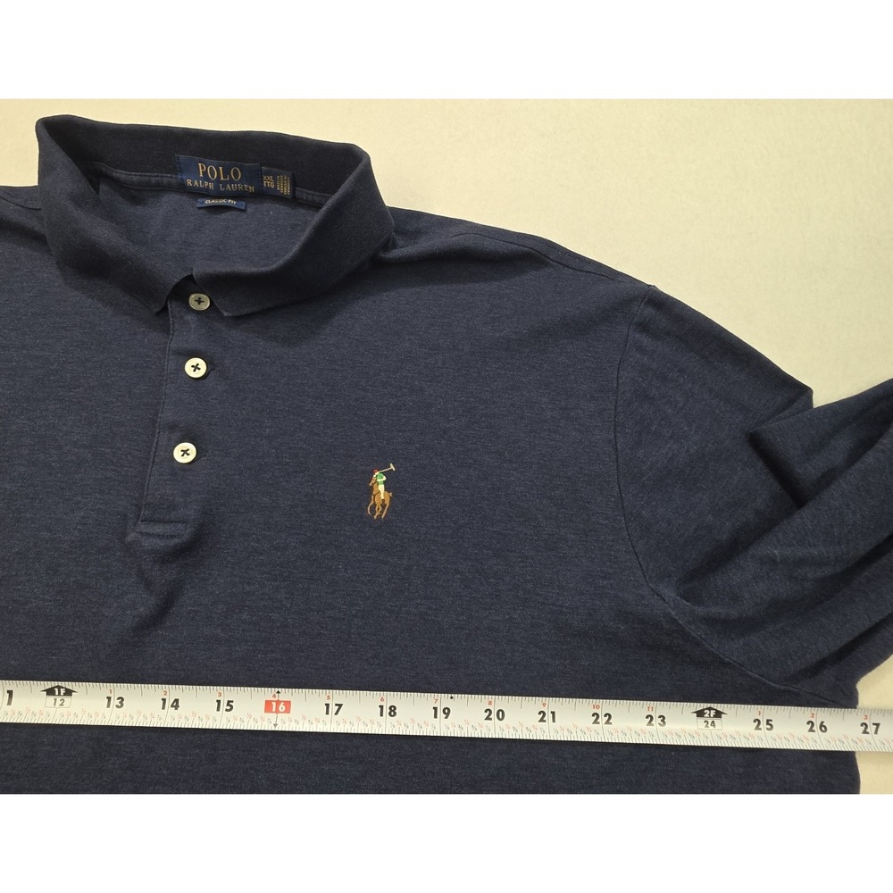 Polo Ralph Lauren Long Sleeve Polo Shirt L Mens 2XL LIMITED USE Classic Fit Soft - Picture 6 of 9
